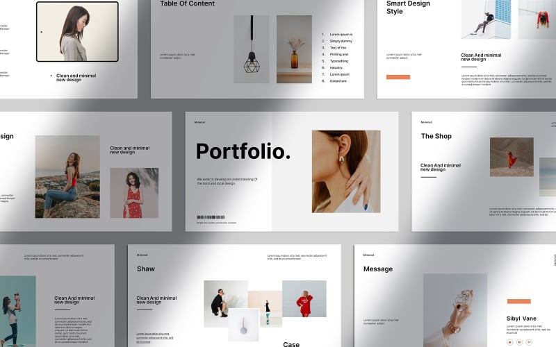 the portfolio presentation powerepoint template original