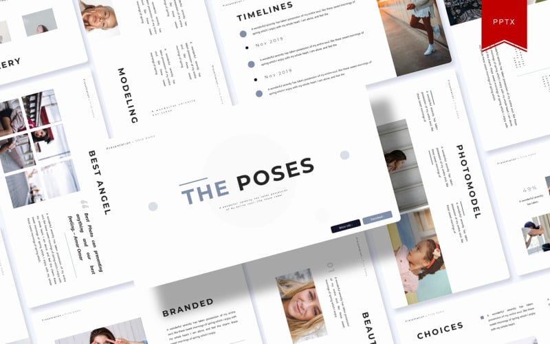 the poses powerpoint template original