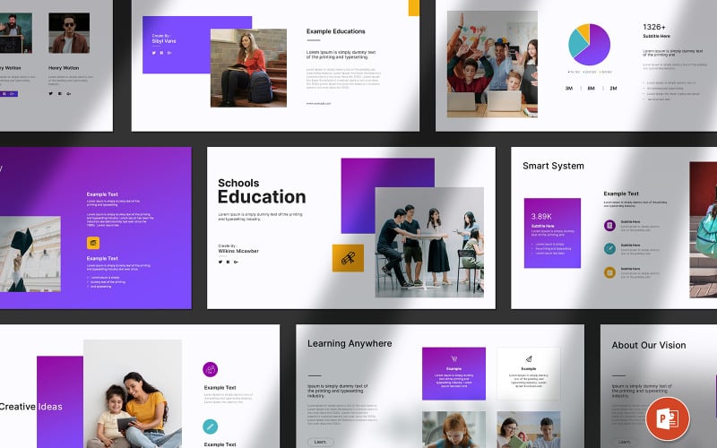the school education powerpoint presentation template original