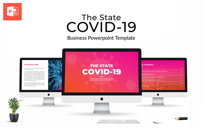 the state covid powerpoint template original