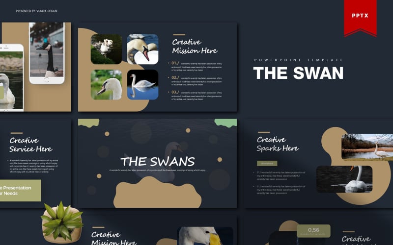 the swan powerpoint template original