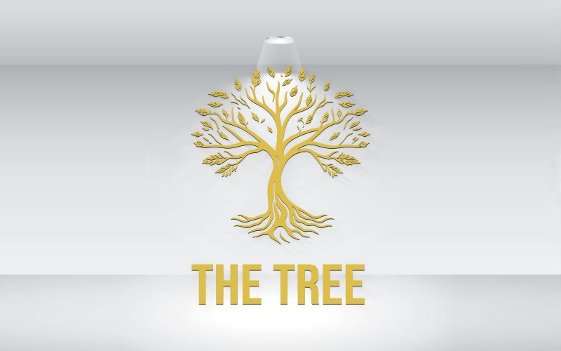 the tree elegant logo vector file original