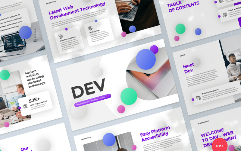 the web development presentation powerpoint template original