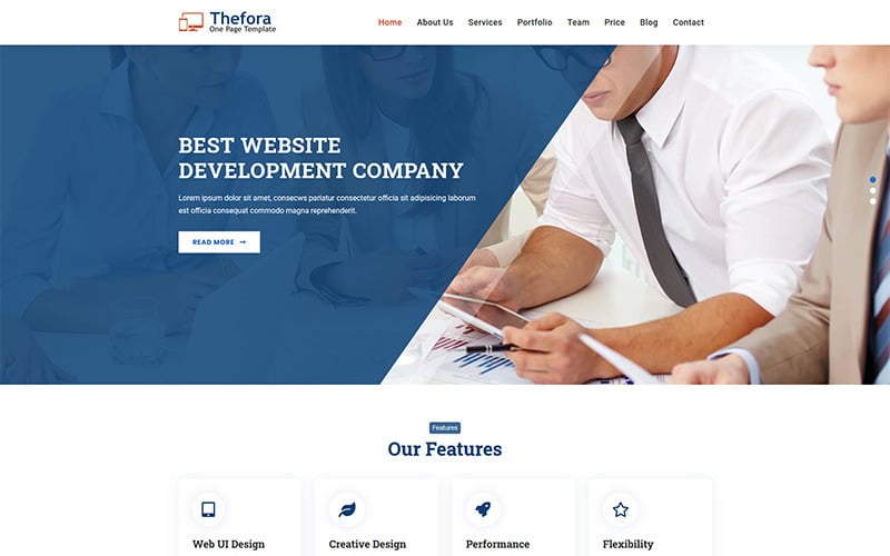 thefora landing page template original