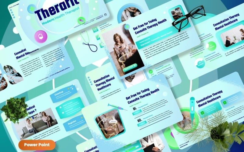 therafit modern health powerpoint templates original
