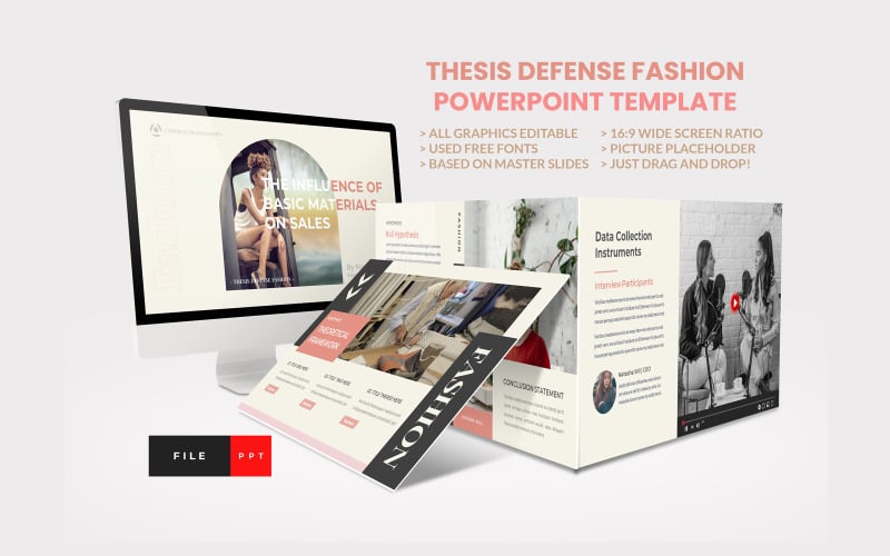 thesis defense fashion powerpoint template original
