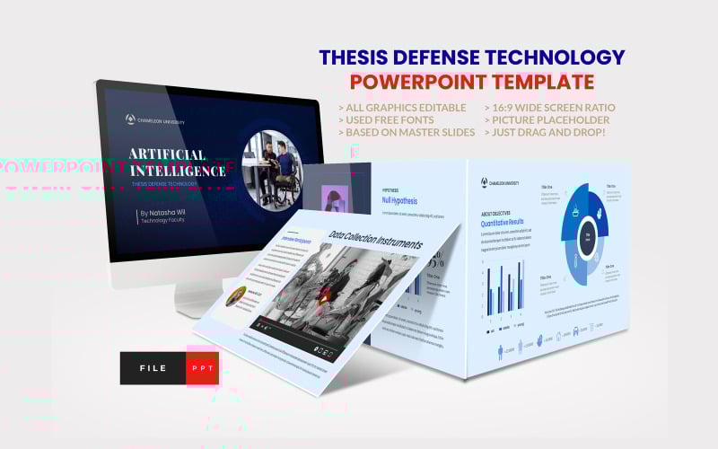 thesis defense technology powerpoint template original