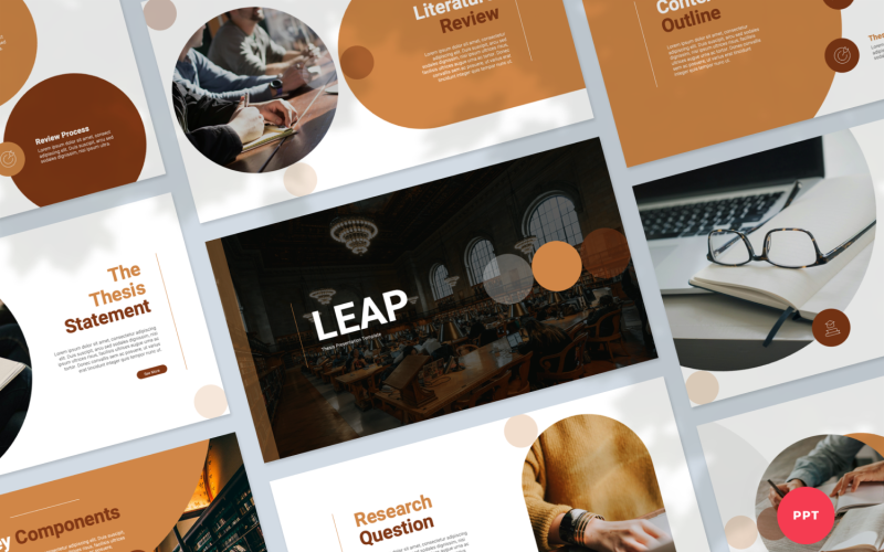 thesis leap presentation powerpoint template original