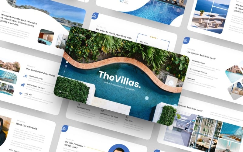thevillas hotel presentation powerpoint template original