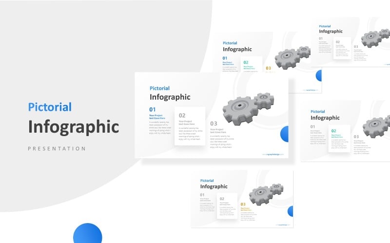 three stages of business with gear infographic presentation powerpoint template original