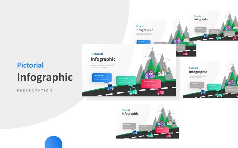 three steps product infographic presentation powerpoint template original