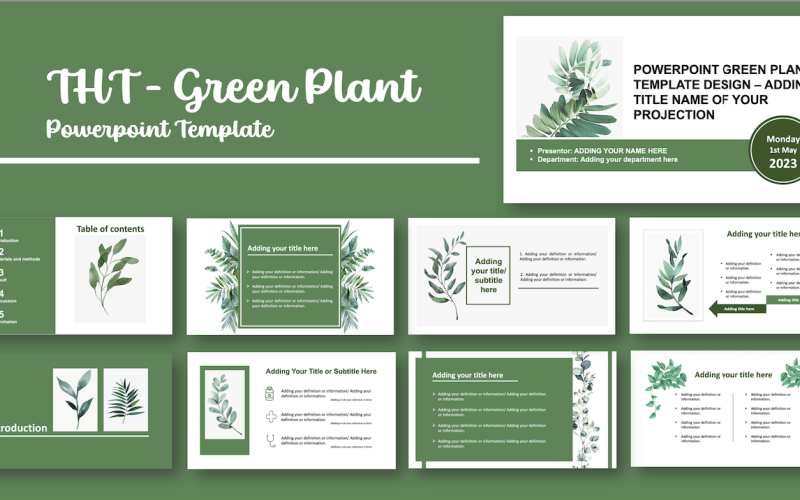 tht green plant template original
