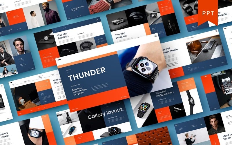 thunder busines powerpoint template original
