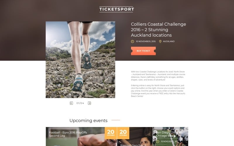 tickets website responsive landing page template original