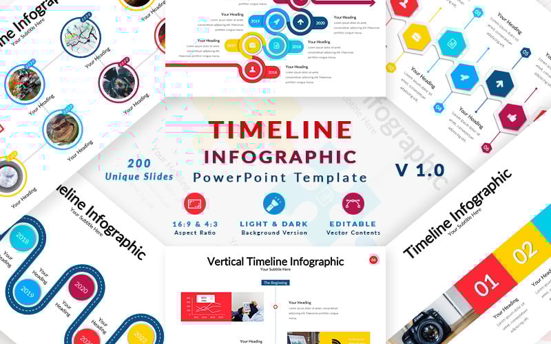 timeline infographic powerpoint template original