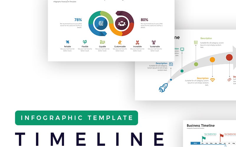 timeline infographic presentation powerpoint template original