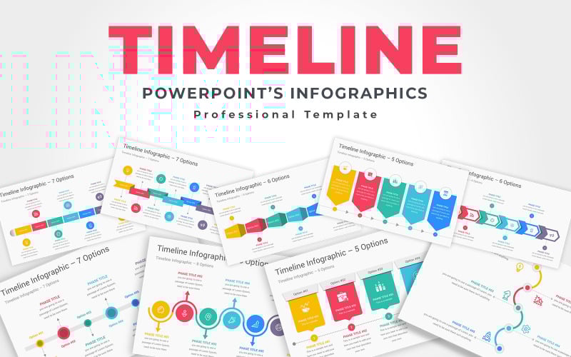 timeline infographics powerpoint template original