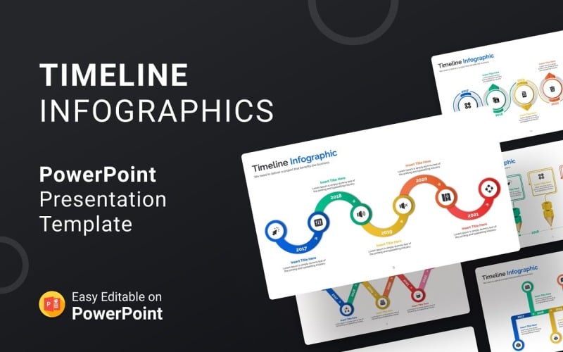 timeline infographics presentation powerpoint template original