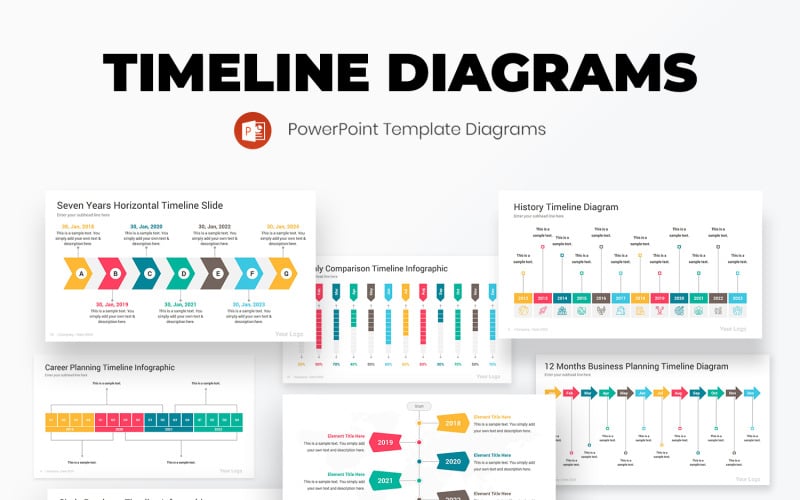 timeline powerpoint template diagrams original