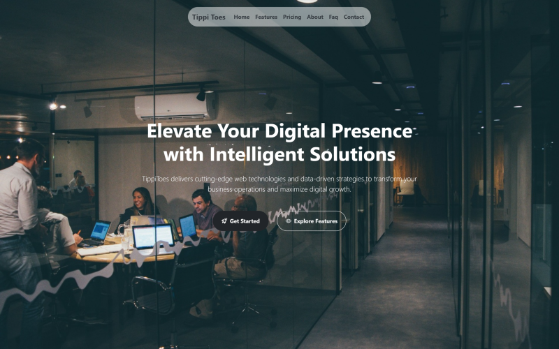 tippitoes modern business and startup landing page template original