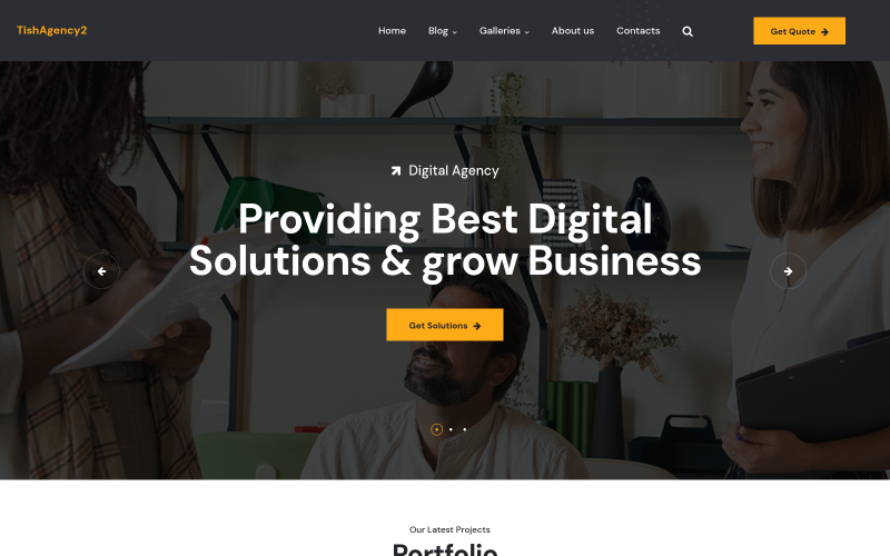 tishagency digital agency wordpress theme original