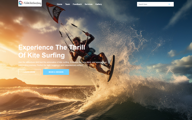 tishkitesurfinghtml kite surfing html template original