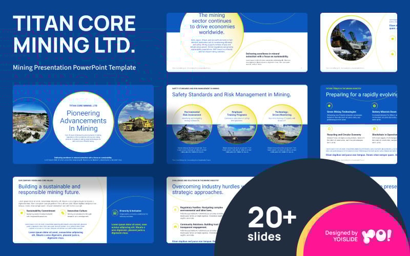 titan core mining presentation powerpoint template original
