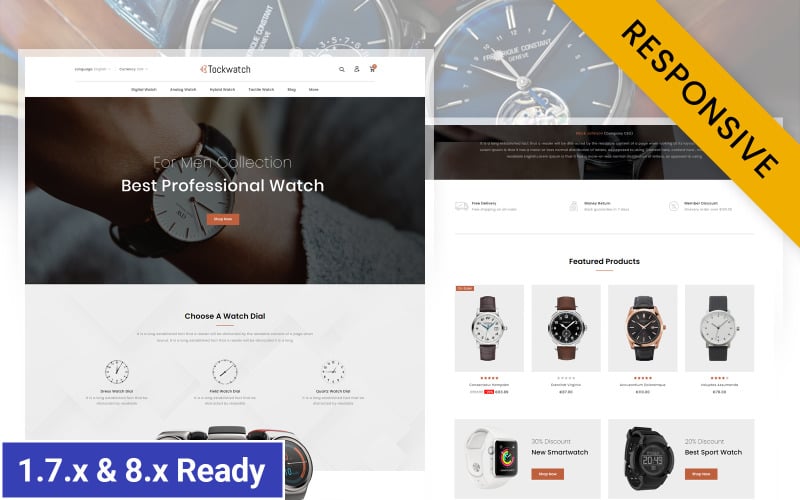 tockwatch antique watch store prestashop responsive theme original