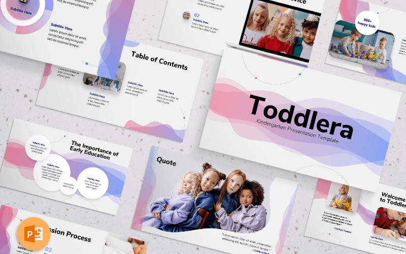 toddlera kindergarten presentation powerpoint template original