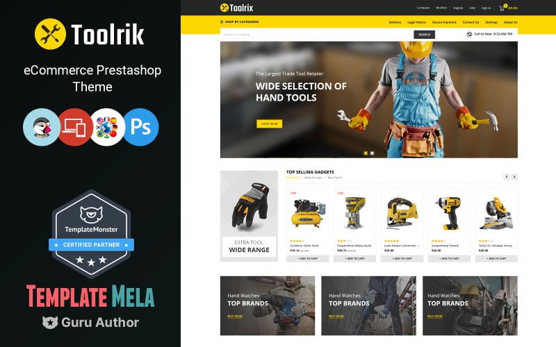 toolrix tools store prestashop theme original
