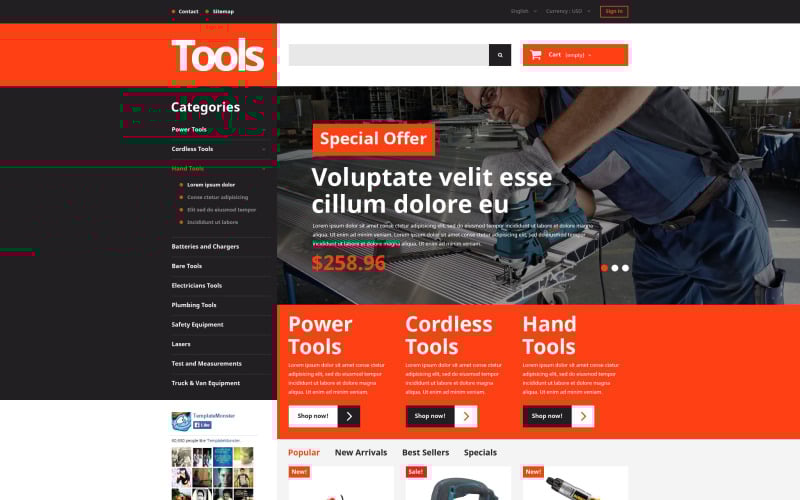 tools and supplies prestashop theme original