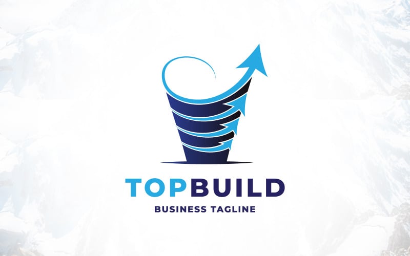 top build real estate finance logo design original