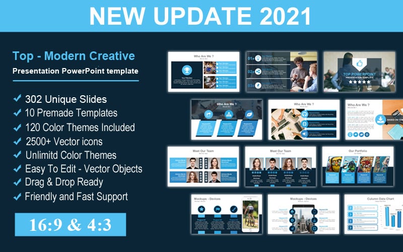 top modern creative presentation powerpoint template original