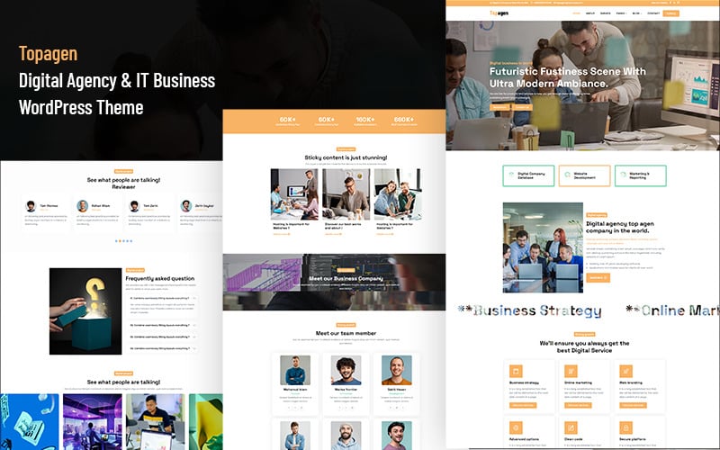topagen digital agency amp it business wordpress theme original