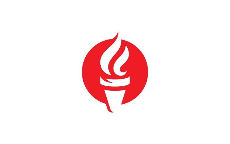 torch light vector logo design template v original