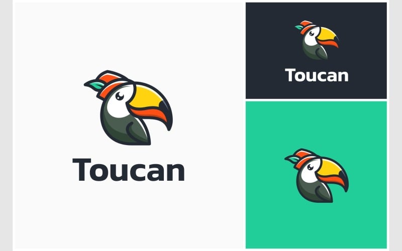 toucan bird mascot cartoon logo original