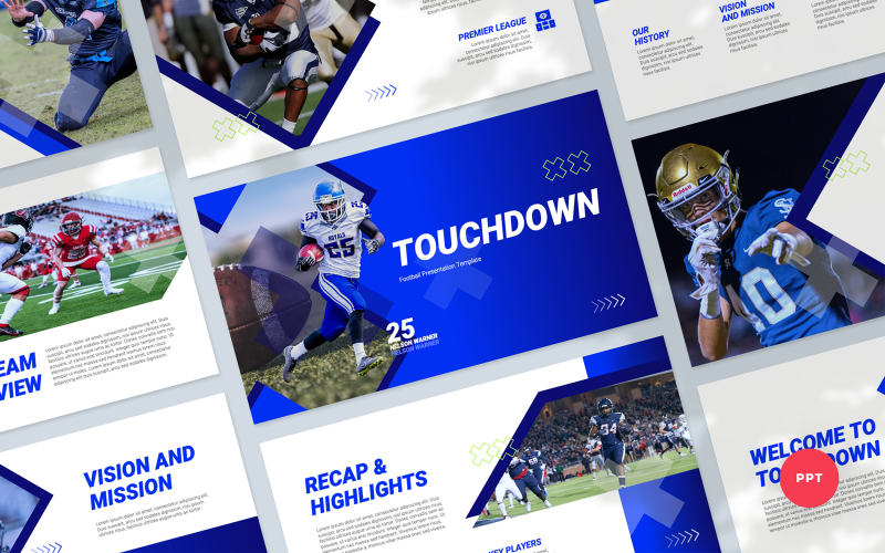 touchdown football presentation powerpoint template original