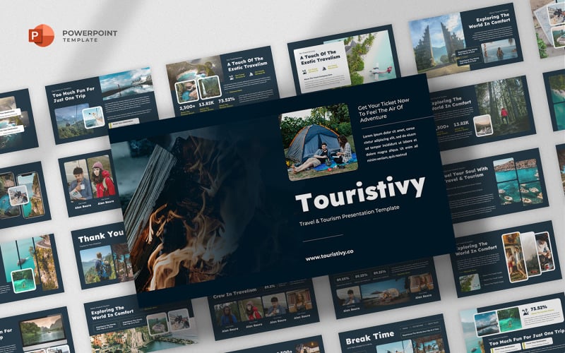 touristivy travel amp tourism powerpoint template original