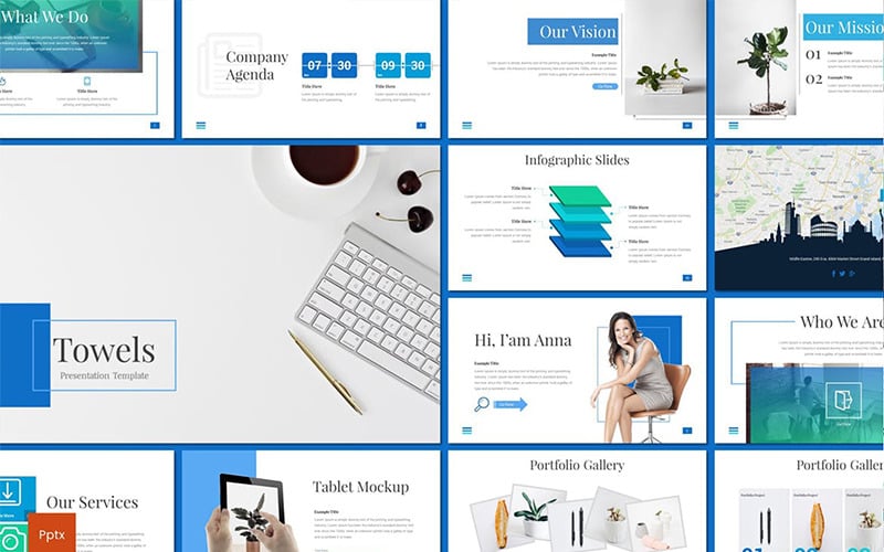 towels powerpoint template original