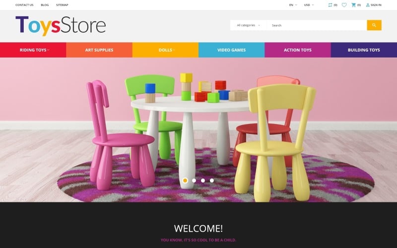 toysstore kids play games store clean bootstrap prestashop theme original