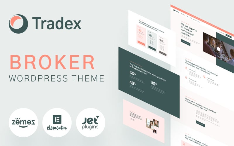tradex forex broker wordpress theme original