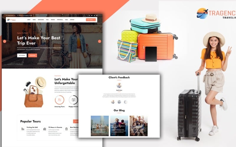 tragency travel agency landing page html template original