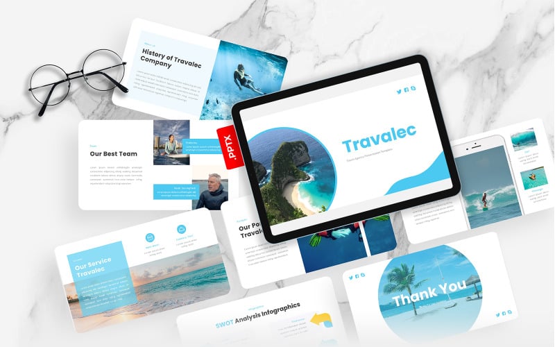 travalec travel agency powerpoint template original