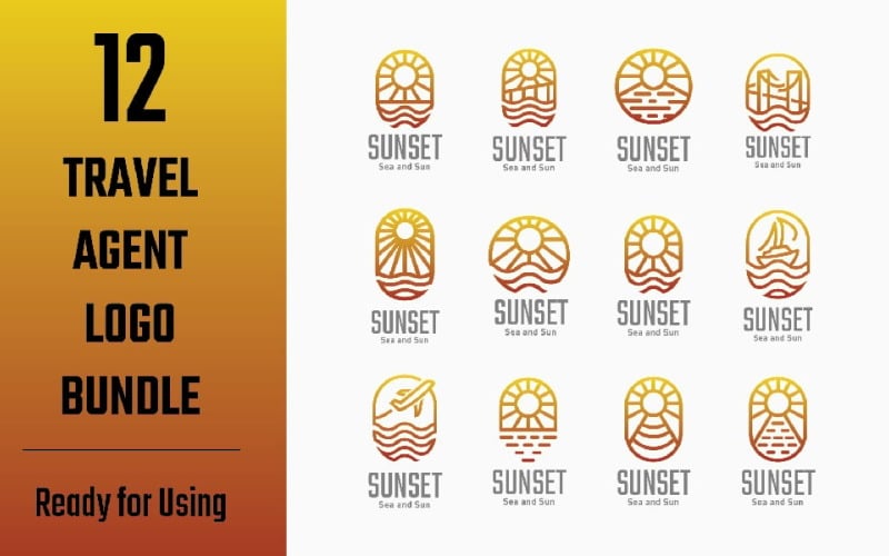 travel agent pro branding logo bundle original