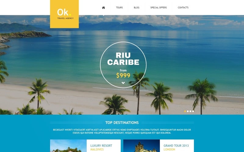 travel company joomla template original