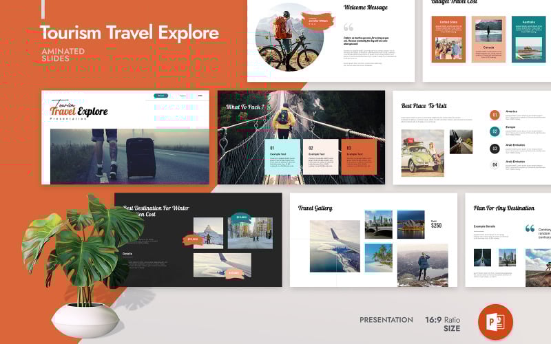 travel guides powerpoint template original