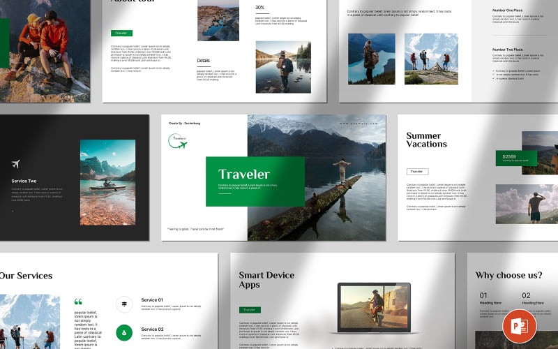 traveler powerpoint presentation template original