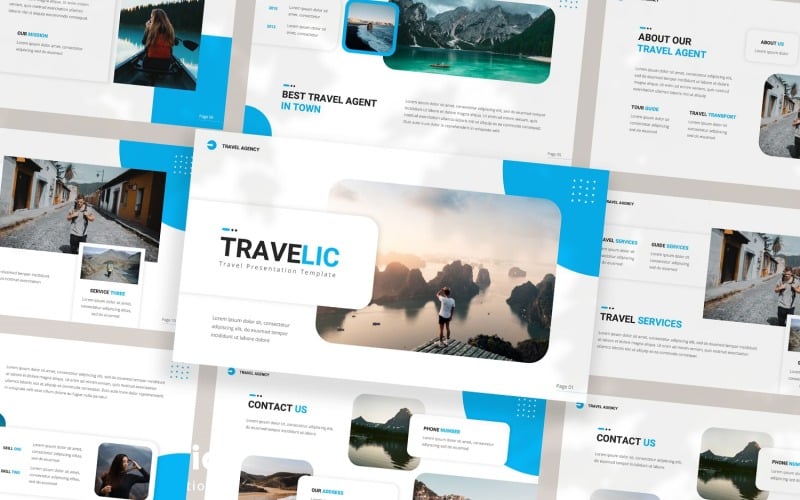travelic travel powerpoint template original