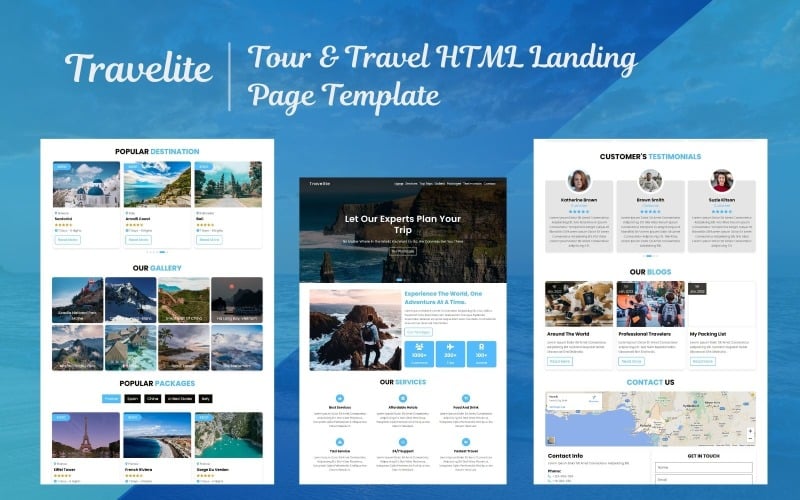 travelite tour amp travel agency html landing page template original