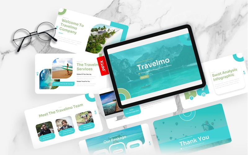 travelmo travel agency powerpoint template original